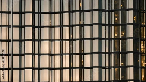 Wallpaper Mural skyscrapers are reflected perfectly in a glass building's facade Torontodigital.ca
