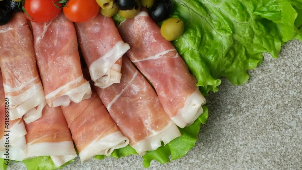 Traditional serrano ham, dry-cured pork jamon Traditional serrano ham, dry-cured pork jamon