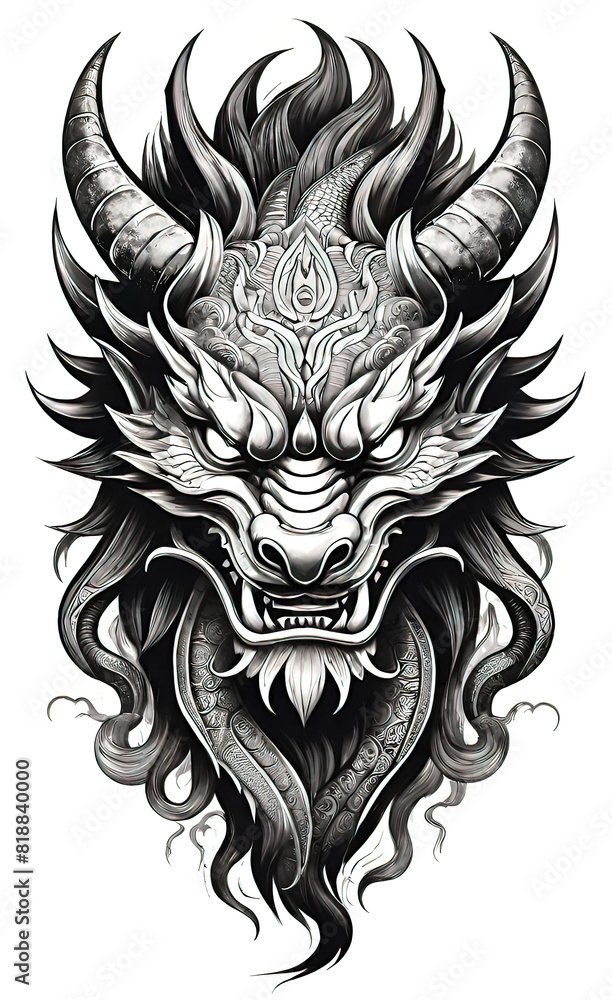 Vector illustration, tattoo template of Asian patterns and ornaments, Asian dragon, Asian patterns and ornaments, hand drawn sketch, background for smartphone, giclee for print and design Vector illustration, tattoo template of Asian patterns and ornaments, Asian dragon, Asian patterns and ornaments, hand drawn sketch, background for smartphone, giclee for print and design