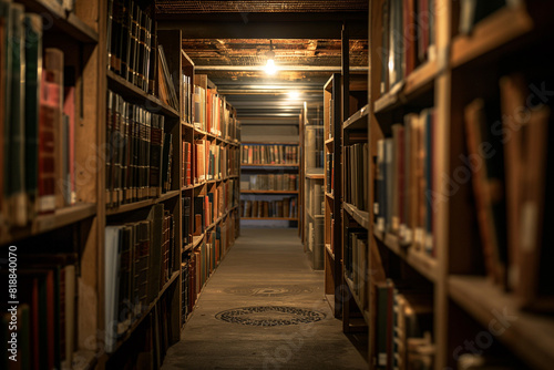 inside the vaults of historical libraries without people