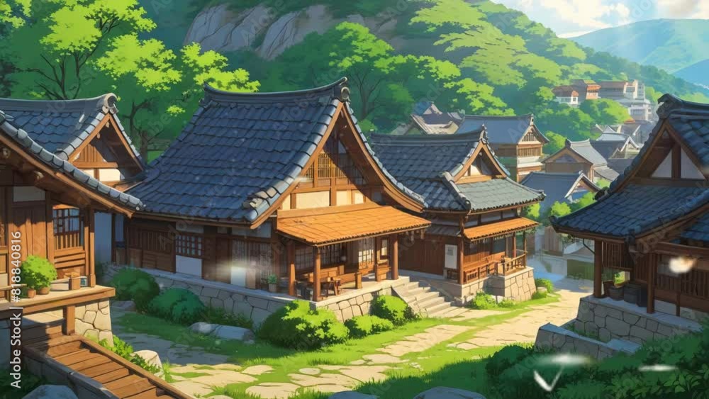 japanese pavilion in the garden 4k looping video japanese pavilion in the garden 4k looping video