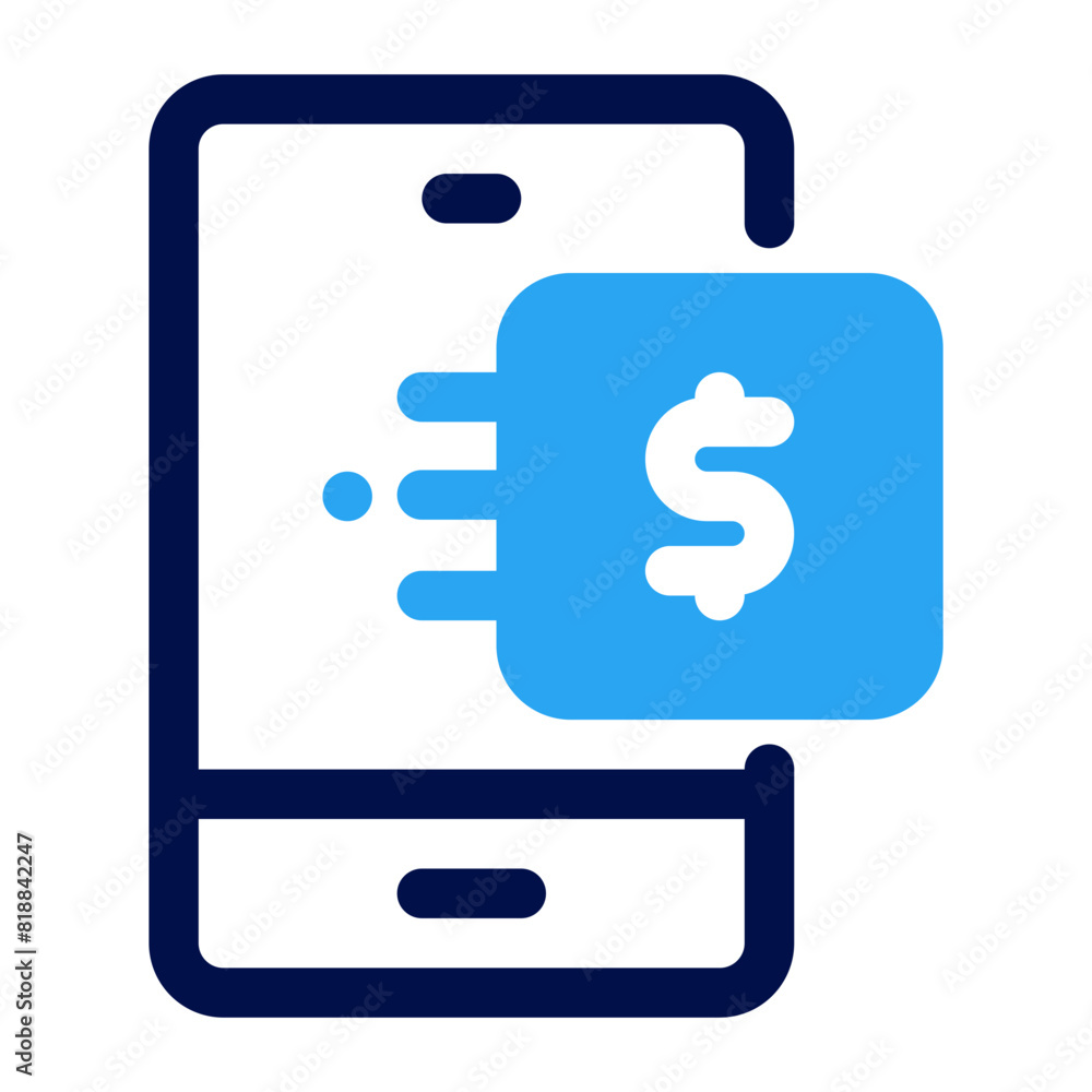 Mobile Banking Mixed Icon Mobile Banking Mixed Icon