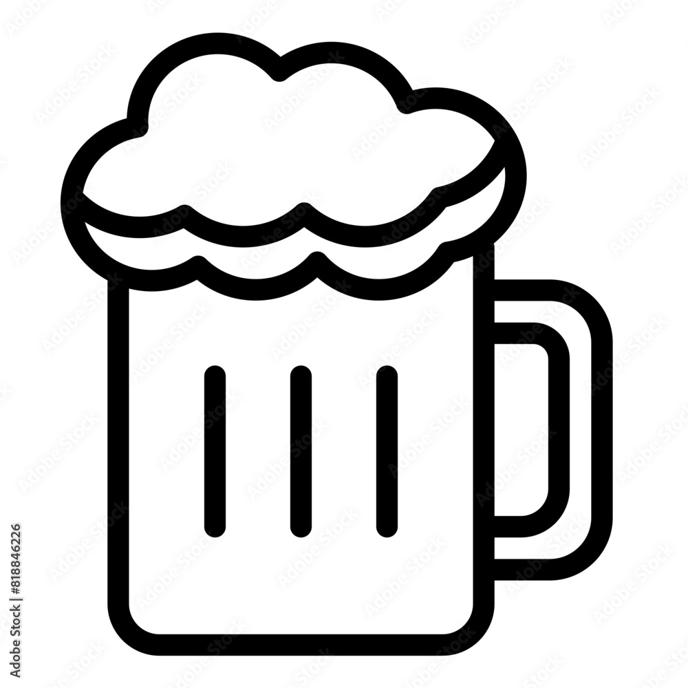 Beer Icon in Line Style Beer Icon in Line Style