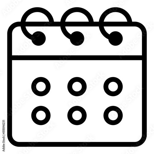 Calendar Icon in Line Style
