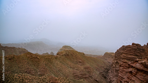 Pingshan Lake Grand Canyon-Rock Canyon Landscape, Zhangye City, Gansu Province photo