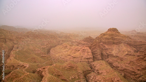 Pingshan Lake Grand Canyon-Rock Canyon Landscape, Zhangye City, Gansu Province photo