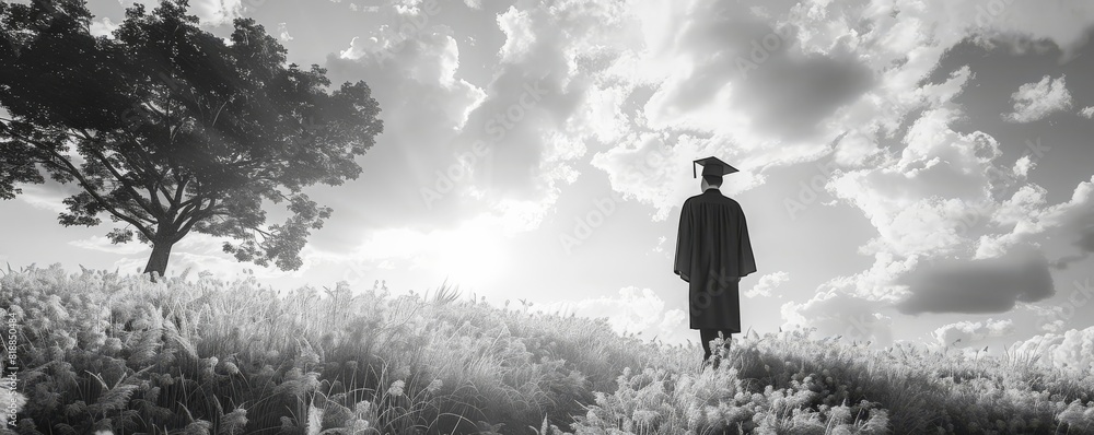 Black and White A timeless black and white graduation photo Stock ...