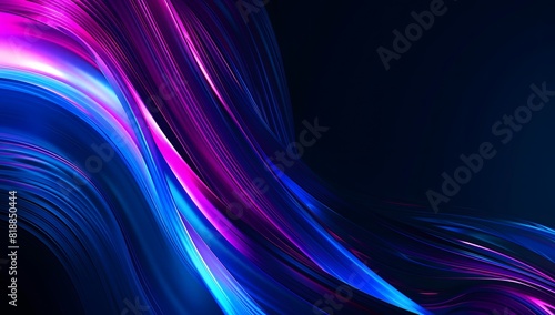 neon waves on a dark background