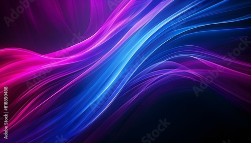 neon waves on a dark background