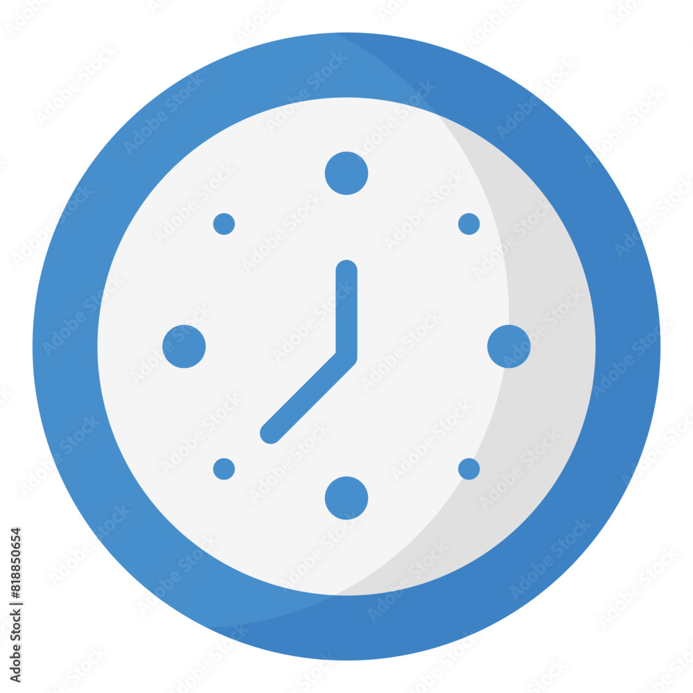 Clock Icon in Flat Style Clock Icon in Flat Style