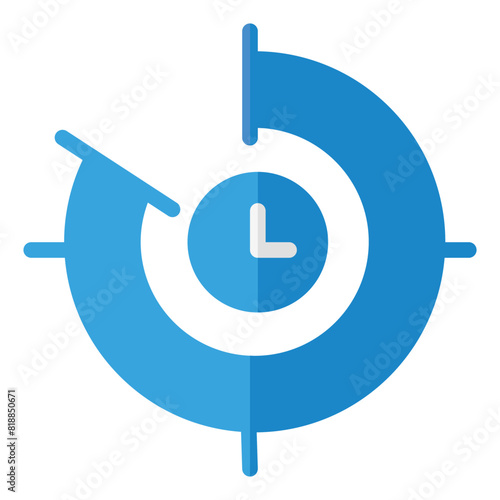 Countdown Icon in Flat Style