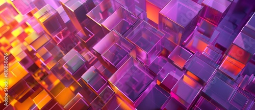 Abstract background with colorful cubes