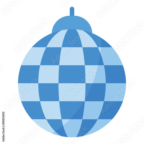 Disco Ball Icon in Flat Style