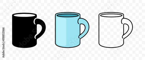 Cup and mug, dinnerware, tableware, graphic design. Dishes, crockery, kitchen and cuisine, vector design and illustration