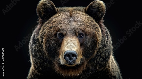 Brown bear frontal face. photo