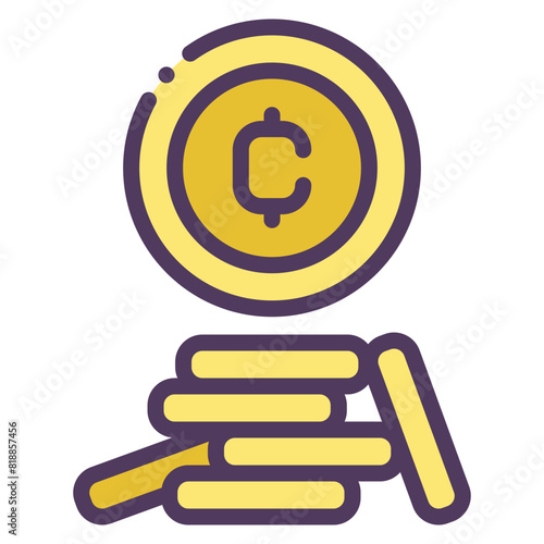 crypto coin stack icon