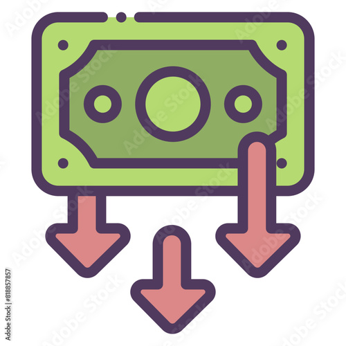 fiat money inflation icon
