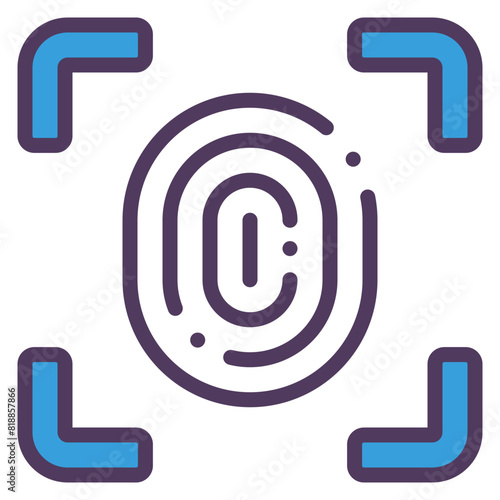 fingerprint scanning icon