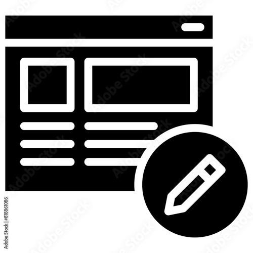 blogger solid icon