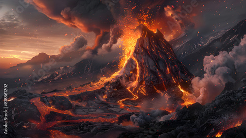 A Glimpse of Xenolith Formation: A Geologic Marvel Encased In Fiery Magma photo