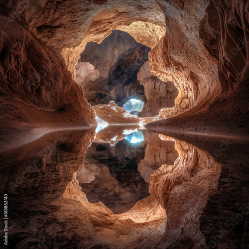 interior of caves  an ultra-realistic photograph