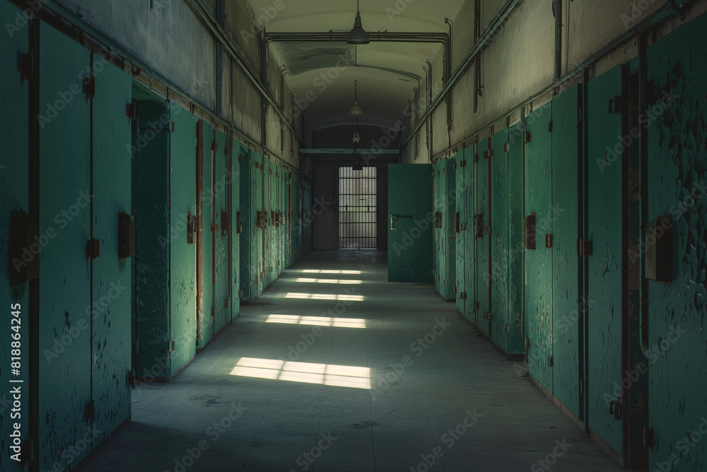 military barracks without people ultra-realistic photograph