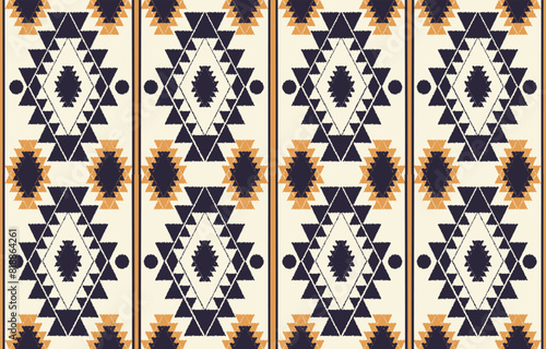 Ethnic abstract ikat art. Aztec ornament print. geometric ethnic pattern seamless  color oriental.  Design for background ,curtain, carpet, wallpaper, clothing, wrapping, Batik, vector illustration.
