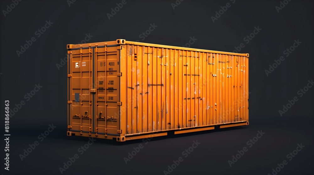 isolated a yellow container on black background isolated a yellow container on black background