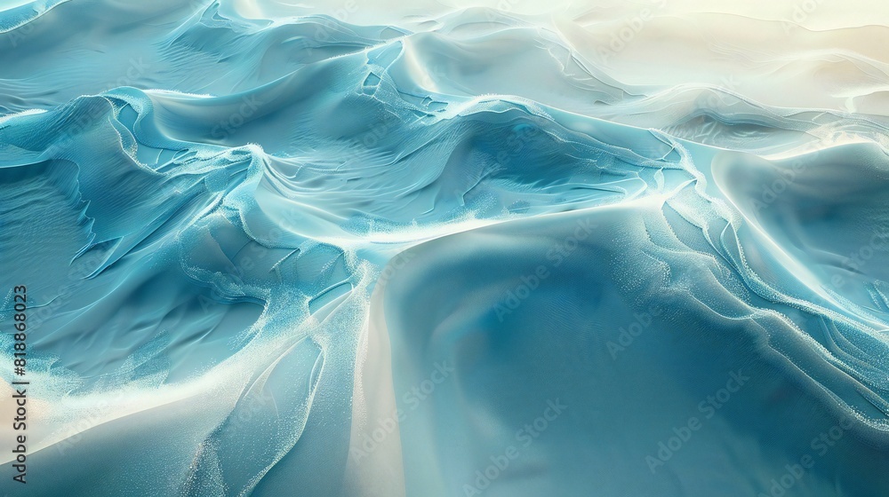 Fototapeta premium Frozen Mirage: Cold tones dance with desert heat, crafting an illusion of icy tranquility.