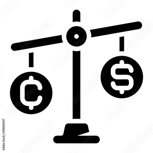 crypto balance scale icon