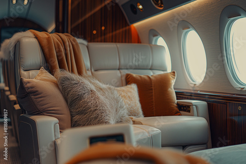 private jet interiors without people ultra-realistic © Damian