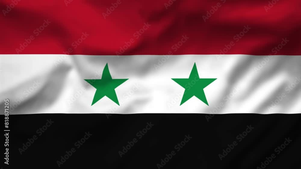 Syria Flag waving in the wind, National Flag background video, High Speed Full HD 4K Syria Flag waving in the wind, National Flag background video, High Speed Full HD 4K