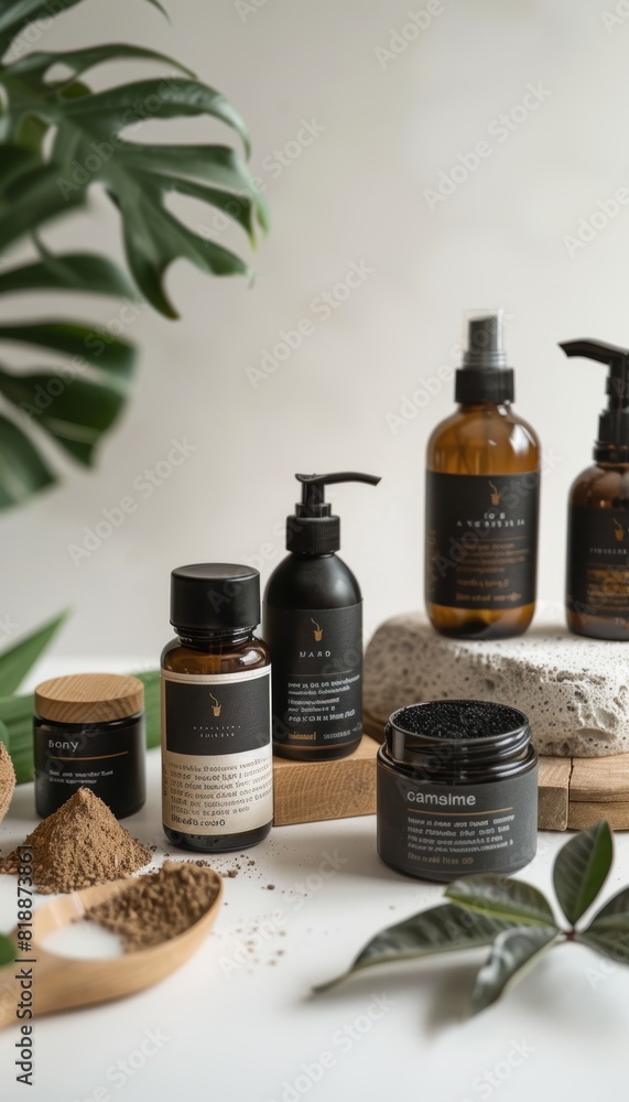 Eco-Friendly Skincare Products with Carbon Footprint Labels Display for Environmentally Conscious Consumers
