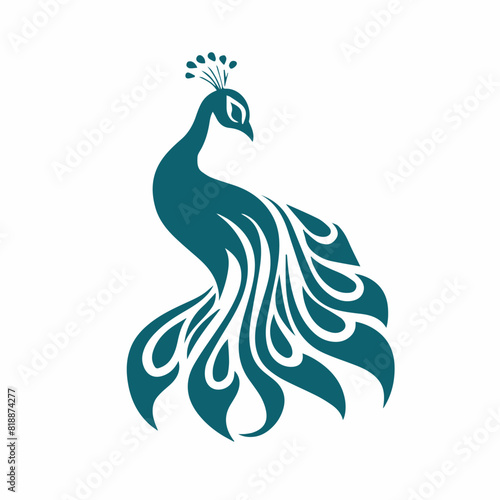 Peacock in cartoon, doodle style. Image for t-shirt, web, mobile apps and ui. Isolated 2d vector illustration in logo, icon, sketch style, Eps 10. AI Generative