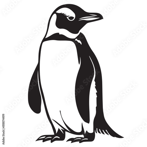 Penguin in cartoon, doodle style. Image for t-shirt, web, mobile apps and ui. Isolated 2d vector illustration in logo, icon, sketch style, Eps 10. AI Generative