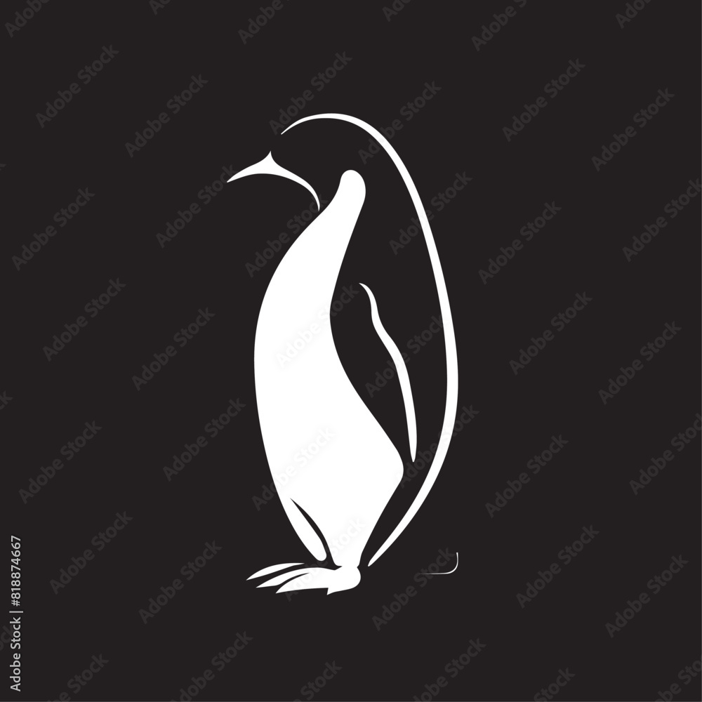 Obraz premium Penguin in cartoon, doodle style. Image for t-shirt, web, mobile apps and ui. Isolated 2d vector illustration in logo, icon, sketch style, Eps 10. AI Generative