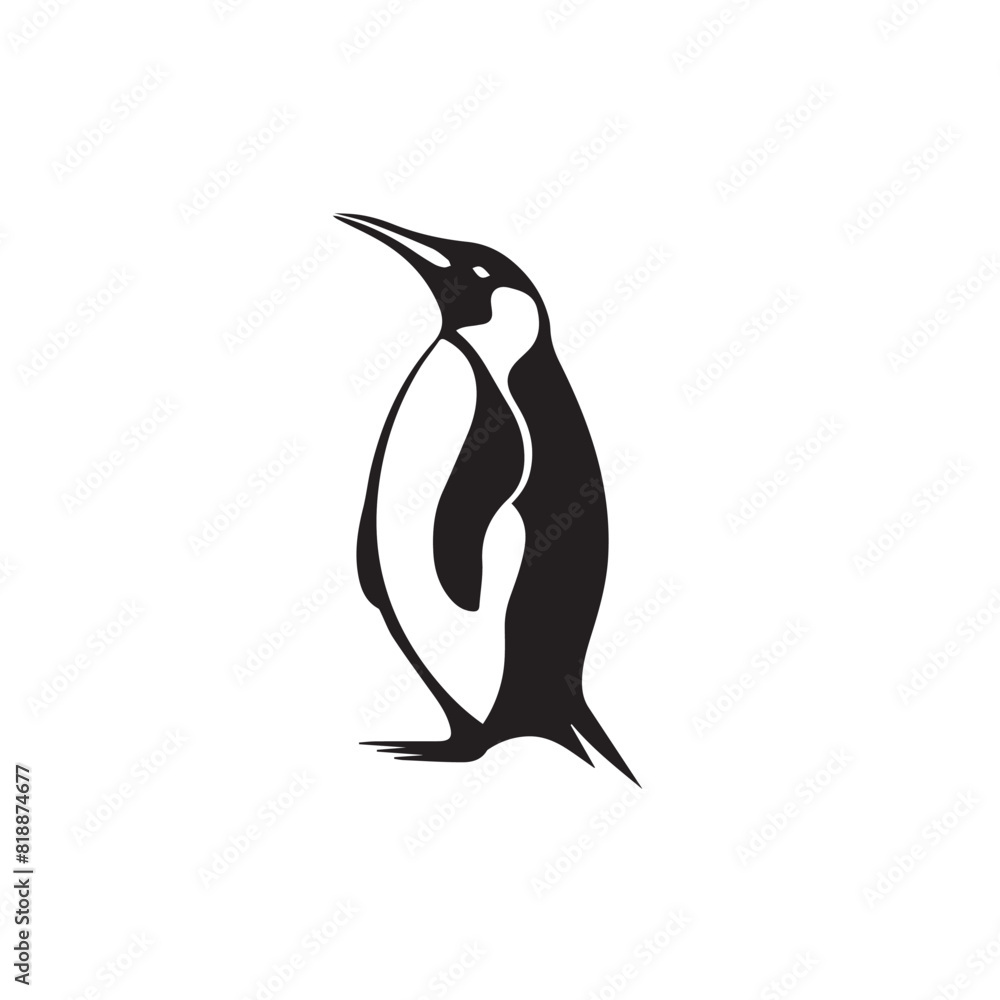 Obraz premium Penguin in cartoon, doodle style. Image for t-shirt, web, mobile apps and ui. Isolated 2d vector illustration in logo, icon, sketch style, Eps 10. AI Generative
