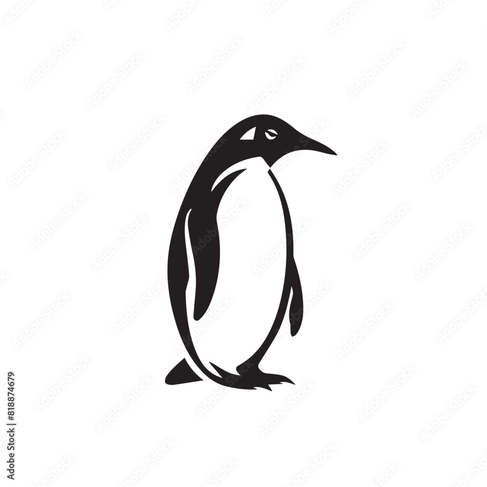 Obraz premium Penguin in cartoon, doodle style. Image for t-shirt, web, mobile apps and ui. Isolated 2d vector illustration in logo, icon, sketch style, Eps 10. AI Generative