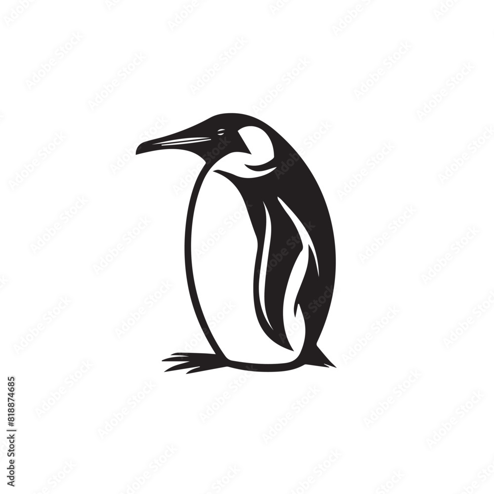 Fototapeta premium Penguin in cartoon, doodle style. Image for t-shirt, web, mobile apps and ui. Isolated 2d vector illustration in logo, icon, sketch style, Eps 10. AI Generative