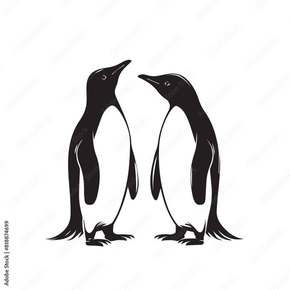 Fototapeta premium Penguin in cartoon, doodle style. Image for t-shirt, web, mobile apps and ui. Isolated 2d vector illustration in logo, icon, sketch style, Eps 10. AI Generative