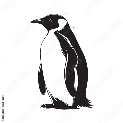 Penguin in cartoon, doodle style. Image for t-shirt, web, mobile apps and ui. Isolated 2d vector illustration in logo, icon, sketch style, Eps 10. AI Generative