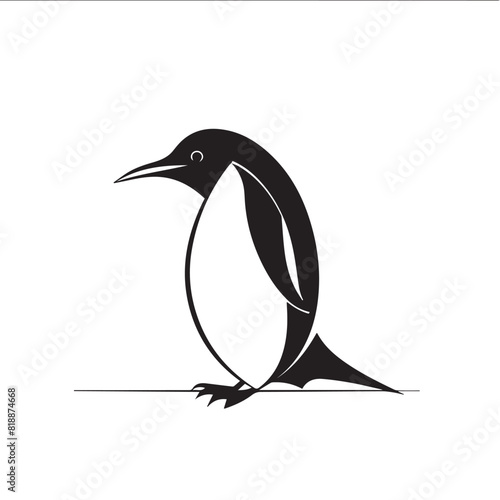 Penguin in cartoon, doodle style. Image for t-shirt, web, mobile apps and ui. Isolated 2d vector illustration in logo, icon, sketch style, Eps 10. AI Generative
