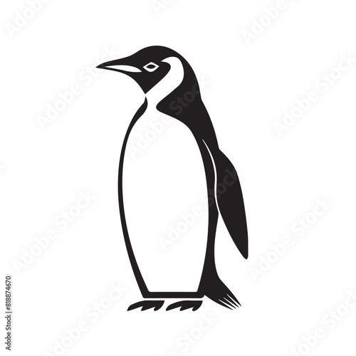 Penguin in cartoon, doodle style. Image for t-shirt, web, mobile apps and ui. Isolated 2d vector illustration in logo, icon, sketch style, Eps 10. AI Generative