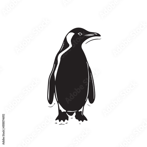 Penguin in cartoon, doodle style. Image for t-shirt, web, mobile apps and ui. Isolated 2d vector illustration in logo, icon, sketch style, Eps 10. AI Generative
