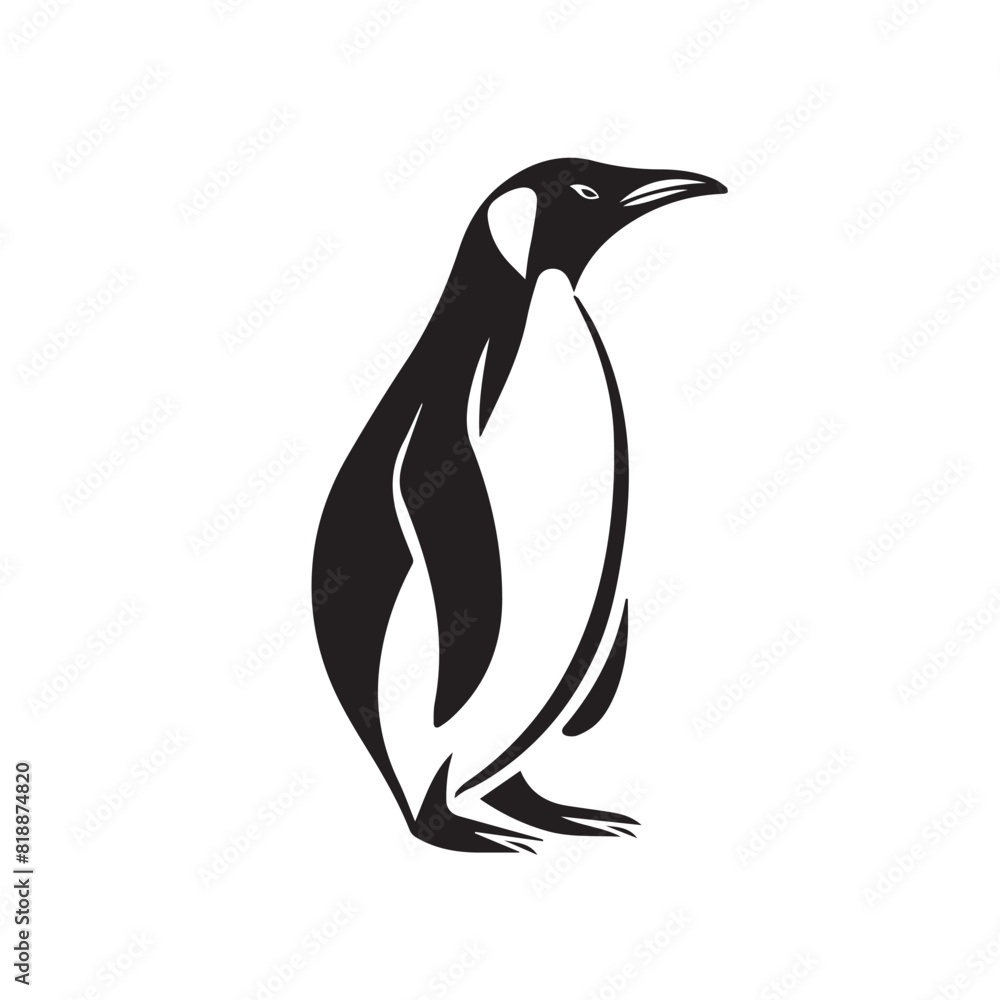 Obraz premium Penguin in cartoon, doodle style. Image for t-shirt, web, mobile apps and ui. Isolated 2d vector illustration in logo, icon, sketch style, Eps 10. AI Generative