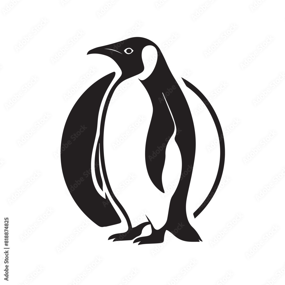 Obraz premium Penguin in cartoon, doodle style. Image for t-shirt, web, mobile apps and ui. Isolated 2d vector illustration in logo, icon, sketch style, Eps 10. AI Generative