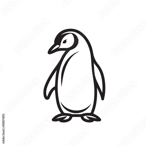 Penguin in cartoon, doodle style. Image for t-shirt, web, mobile apps and ui. Isolated 2d vector illustration in logo, icon, sketch style, Eps 10. AI Generative