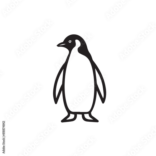 Penguin in cartoon, doodle style. Image for t-shirt, web, mobile apps and ui. Isolated 2d vector illustration in logo, icon, sketch style, Eps 10. AI Generative