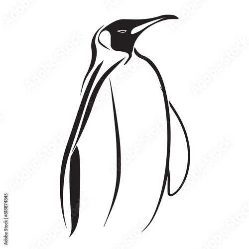 Penguin in cartoon, doodle style. Image for t-shirt, web, mobile apps and ui. Isolated 2d vector illustration in logo, icon, sketch style, Eps 10. AI Generative