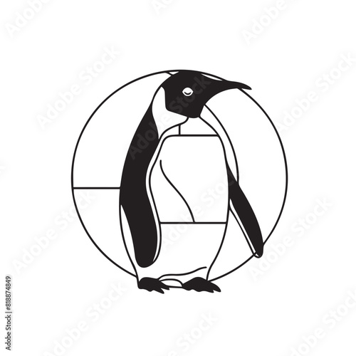 Penguin in cartoon, doodle style. Image for t-shirt, web, mobile apps and ui. Isolated 2d vector illustration in logo, icon, sketch style, Eps 10. AI Generative